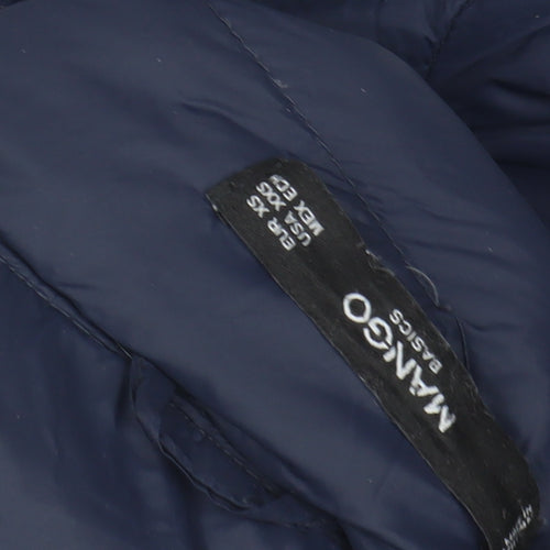 Mango Women's Blue XS Puffer Jacket