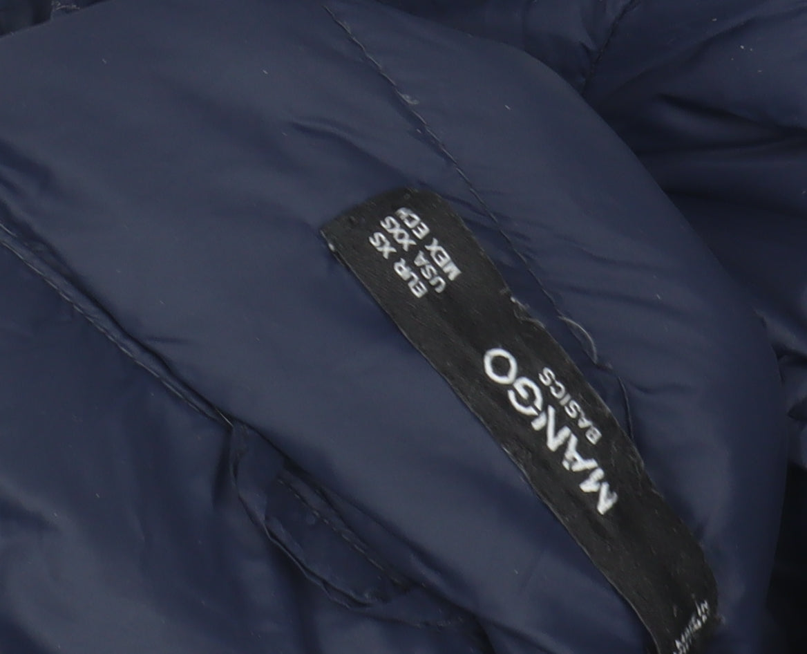 Mango Women's Blue XS Puffer Jacket