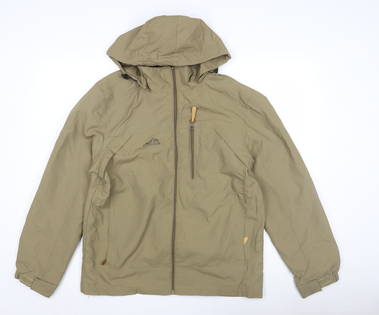 Outdoor Men's Green S Windbreaker Hooded Jacket