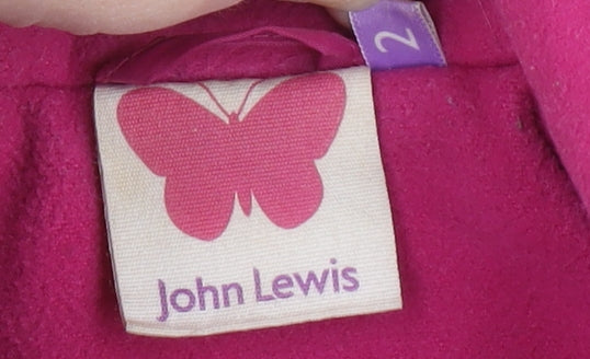 John Lewis Girls Pink Duffle Coat 2 Years