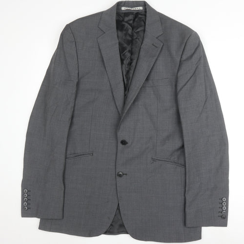 Alexandre Savile Row Grey Wool Men's Blazer 40L