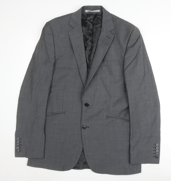 Alexandre Savile Row Grey Wool Men's Blazer 40L