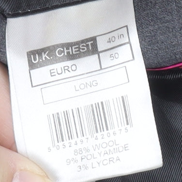 Alexandre Savile Row Grey Wool Men's Blazer 40L