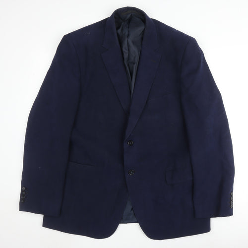 Marks and Spencer Men's Blue Blazer 44R, Two-Button