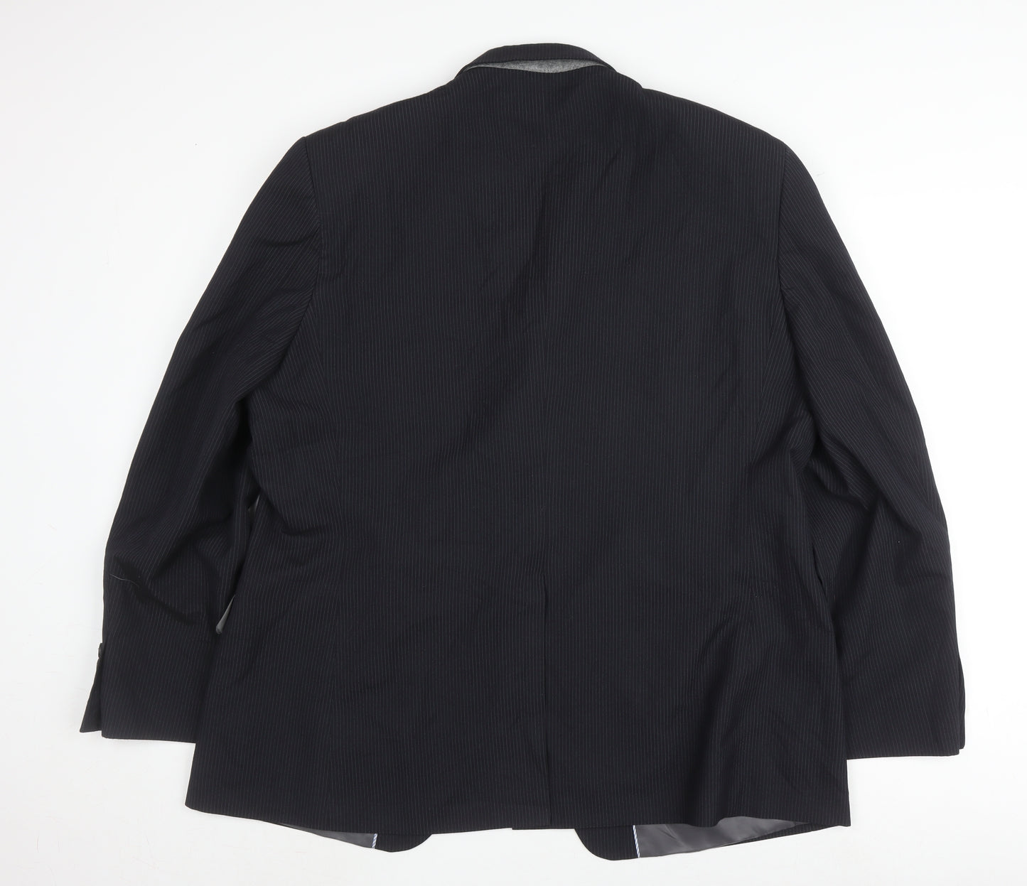 Haggar Men's Black Striped Suit Jacket 46R