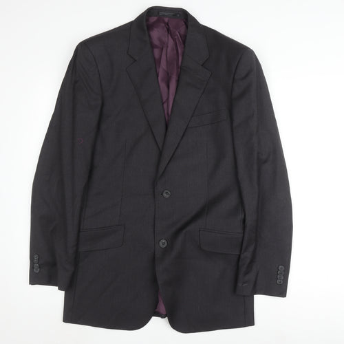 T.M. Lewin Men's Grey Wool Blazer 40R