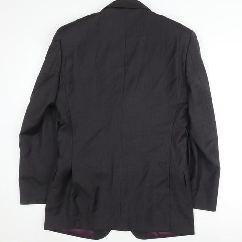 T.M. Lewin Men's Grey Wool Blazer 40R