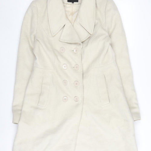 New Look Women’s Ivory Pea Coat Size 12