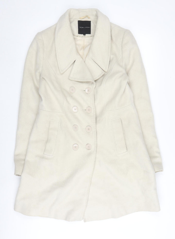 New Look Women’s Ivory Pea Coat Size 12