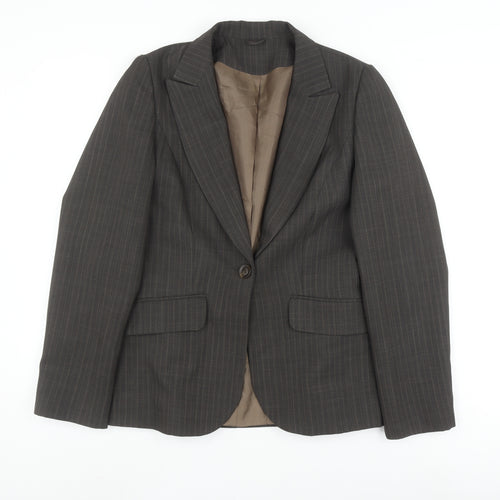 Bay Women's Grey Pinstripe Blazer Size 12