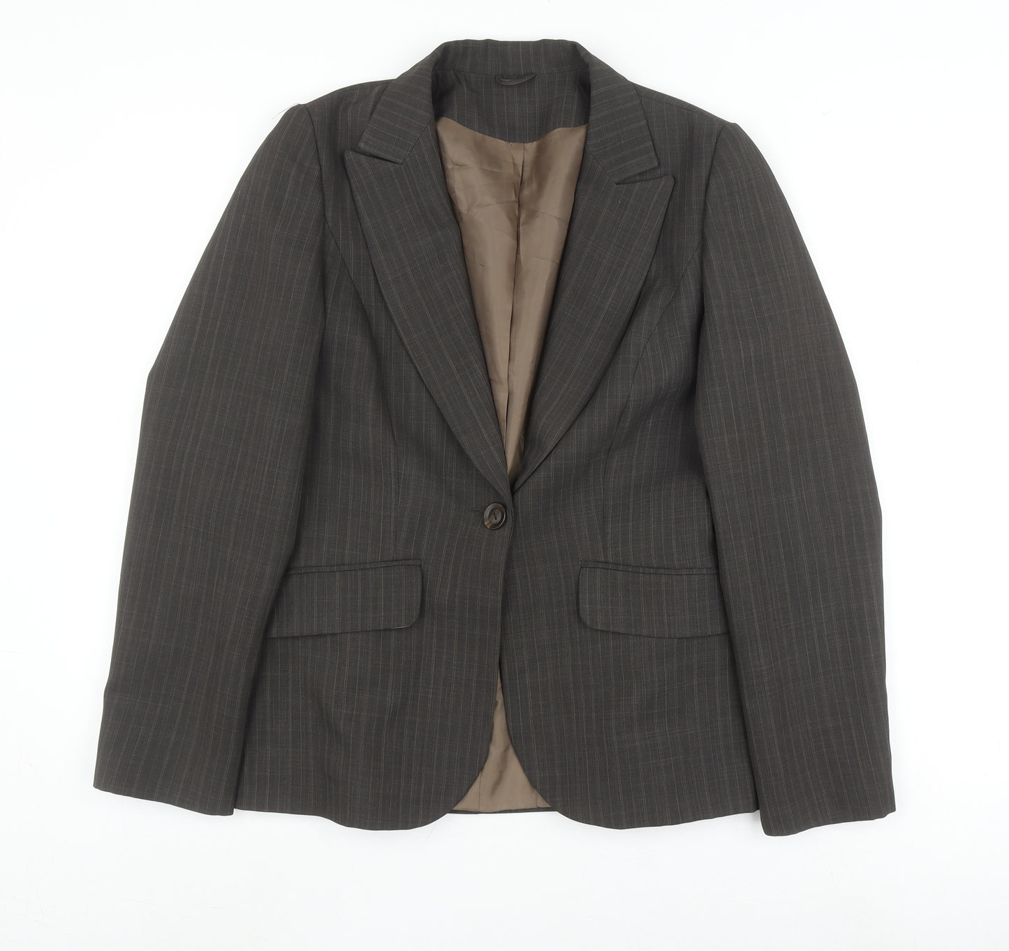 Bay Women's Grey Pinstripe Blazer Size 12