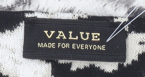 VALUE Women's Multicoloured V-Neck Cardigan Size 10
