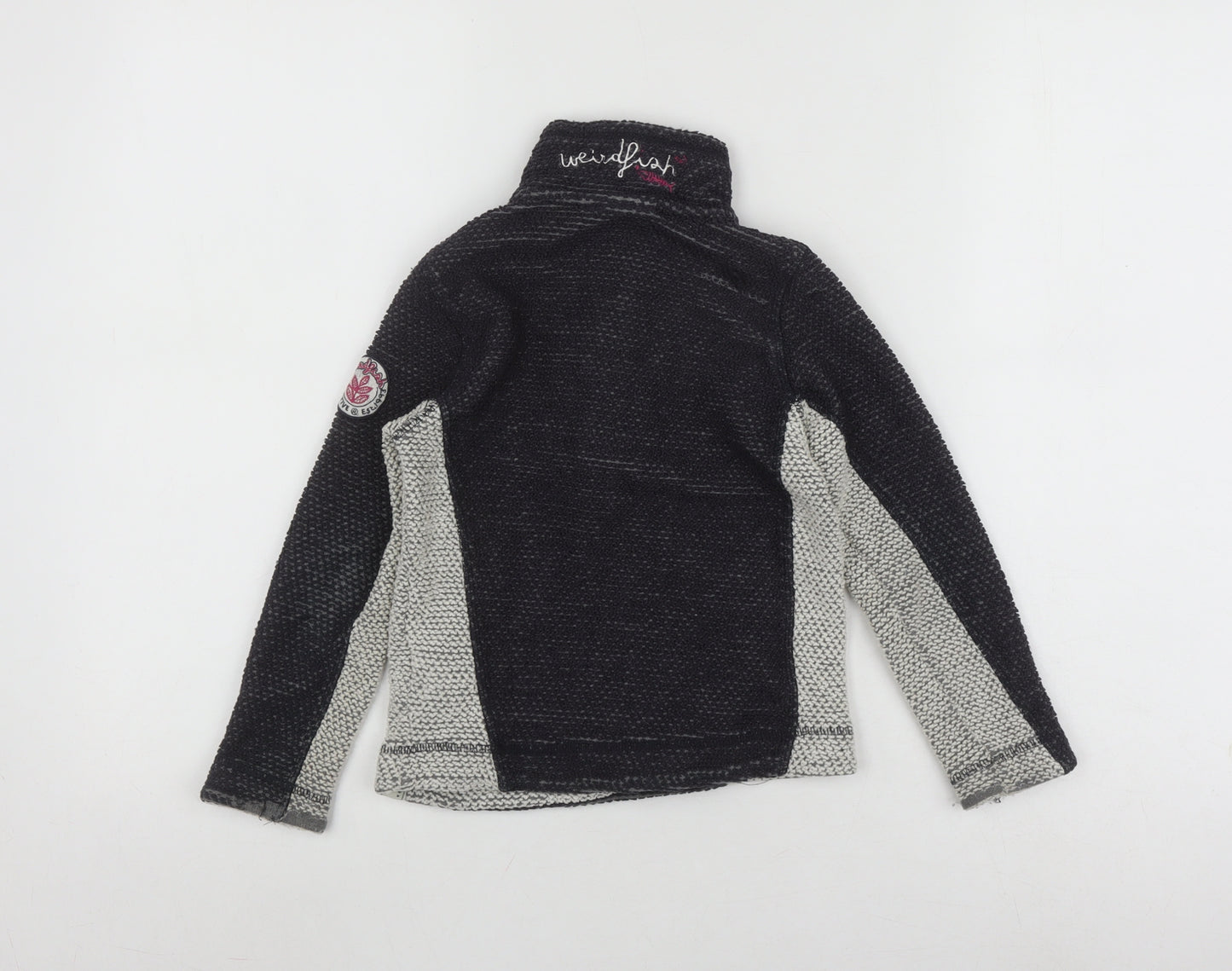 Weird Fish Girls Black 1/4 Zip Sweatshirt Size 5-6 Years