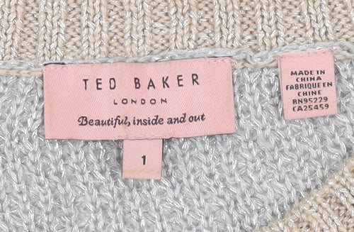 Ted Baker Women's Beige Pullover Jumper Size S
