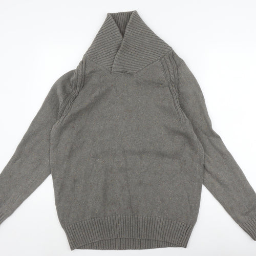 Howick Men's Grey Pullover Jumper Roll Neck Size L