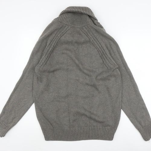 Howick Men's Grey Pullover Jumper Roll Neck Size L