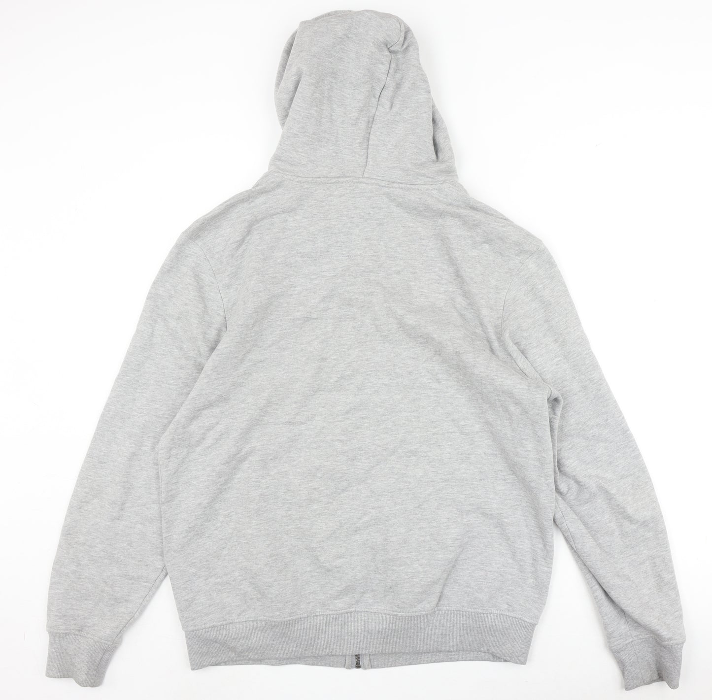 Threadbare Men's Grey Hoodie, L, Full Zip, Hooded, Logo
