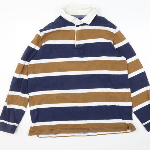 Cotton Traders Men's Multicoloured Striped Polo L