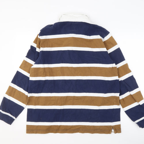 Cotton Traders Men's Multicoloured Striped Polo L