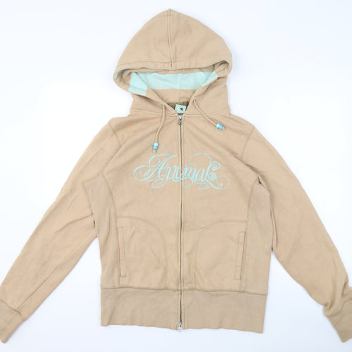 Animal Women's Beige Full Zip Hoodie Size 12