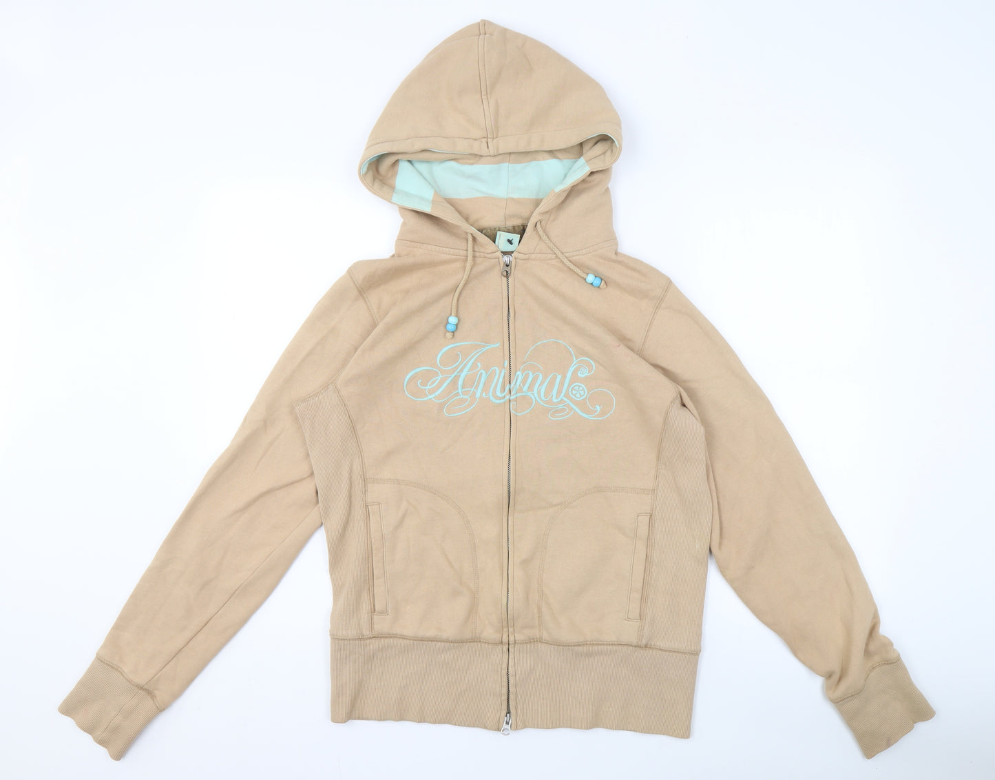 Animal Women's Beige Full Zip Hoodie Size 12