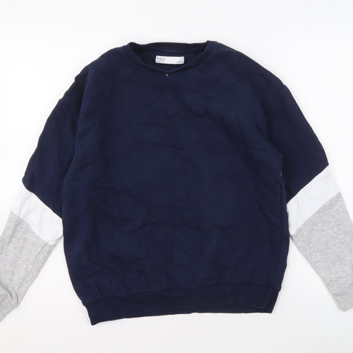 Marks and Spencer Boys Blue Pullover Sweatshirt 11-12 Years