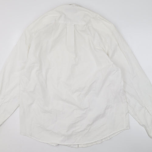Ben Sherman Men's White Dress Shirt L Formal Cotton