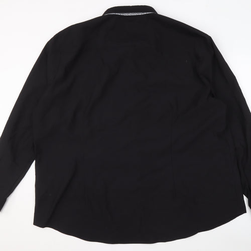 Spitalfields Men's Black 3XL Long Sleeve Shirt