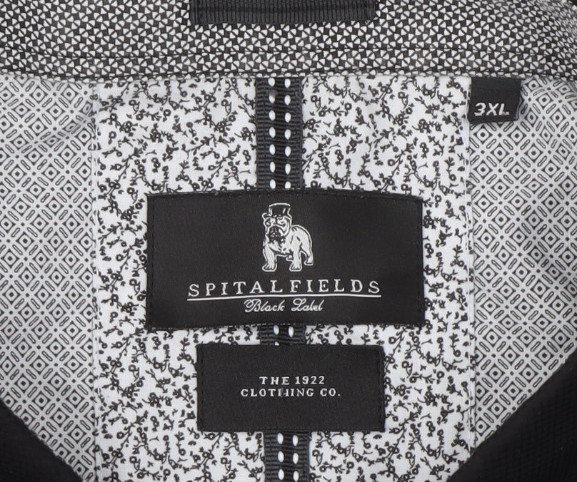 Spitalfields Men's Black 3XL Long Sleeve Shirt