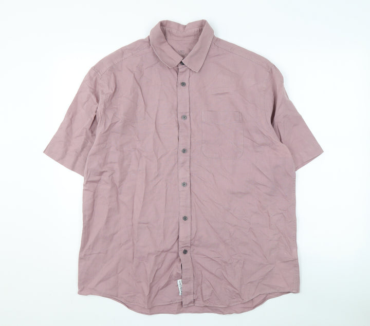 Marks and Spencer Men's Linen Blend Shirt L