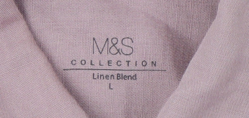 Marks and Spencer Men's Linen Blend Shirt L