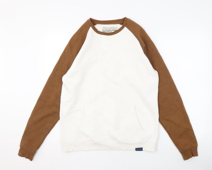 Pull & Bear Men's Brown S Pullover Sweatshirt