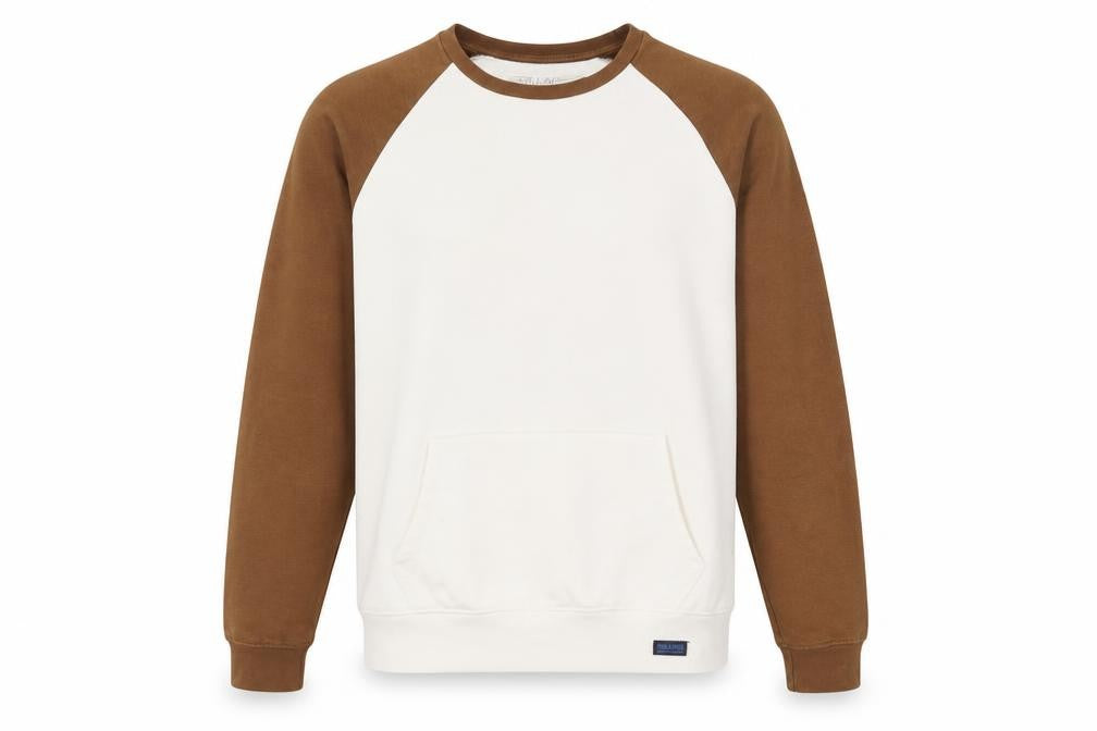 Front view of Pull&Bear Men's Brown S Pullover Sweatshirt