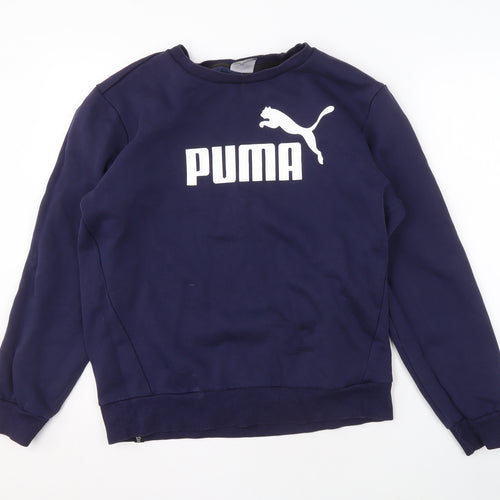 Puma Men's Blue Crew Neck Sweatshirt M - Logo Sportswear