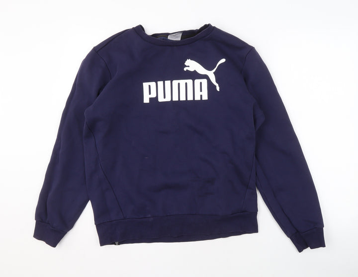 Puma Men's Blue Crew Neck Sweatshirt M - Logo Sportswear