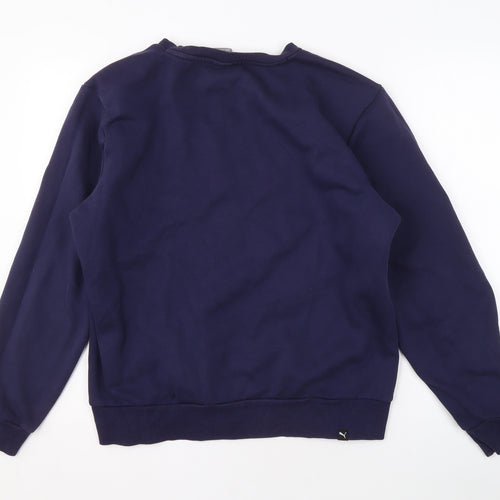 Puma Men's Blue Crew Neck Sweatshirt M - Logo Sportswear