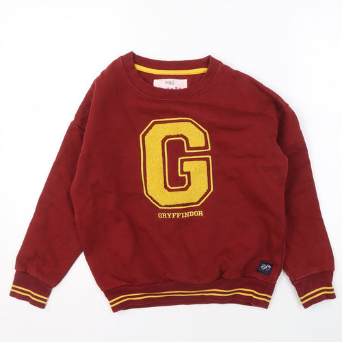 Marks and Spencer Boys Red Harry Potter Sweatshirt 9-10 Years