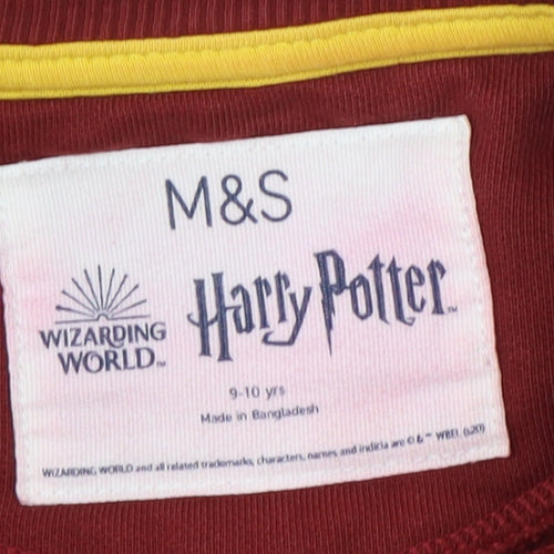 Marks and Spencer Boys Red Harry Potter Sweatshirt 9-10 Years