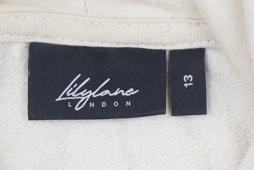 Lilylame London Boys Beige 13 Years Pullover Hoodie