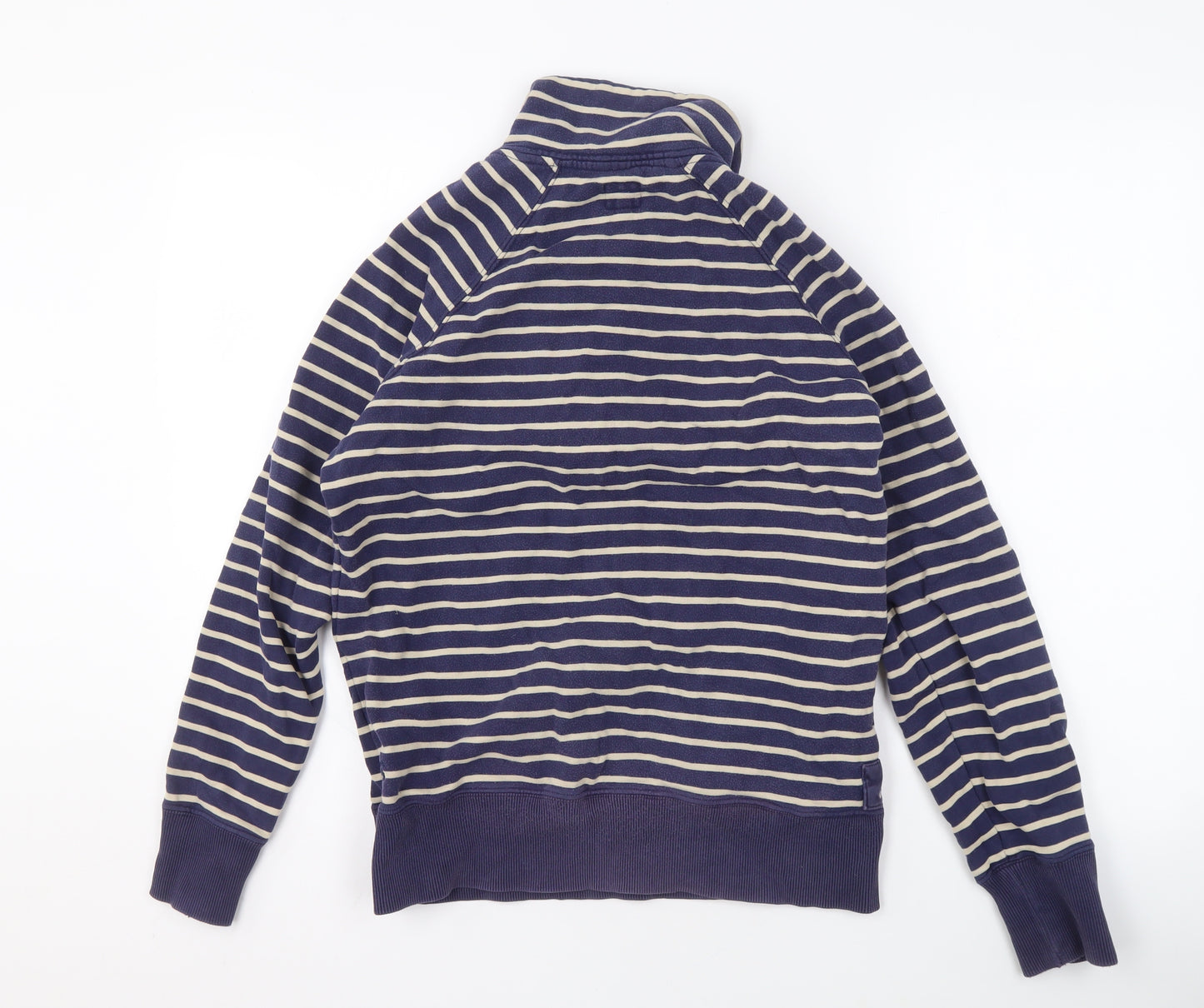 Joule Women's Blue Striped Sweatshirt, Size 12
