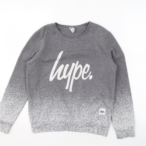 Hype Boys Grey Pullover Sweatshirt 11-12 Years Graphic Print