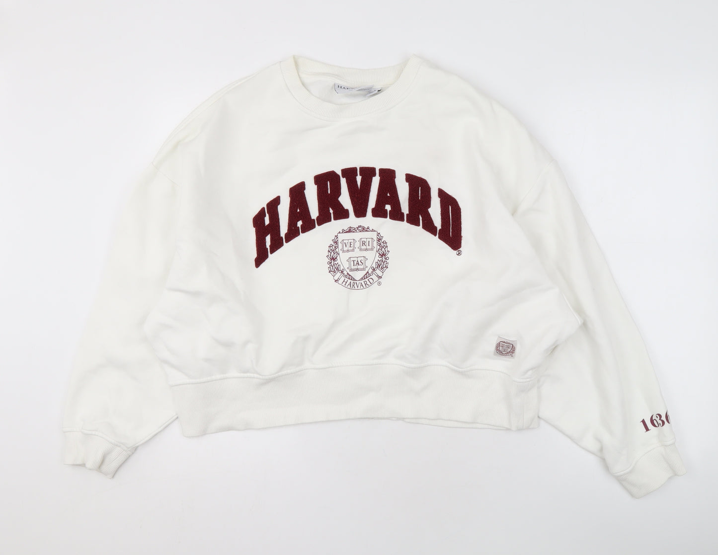 Harvard Women’s White Sweatshirt, M, Casual University Style