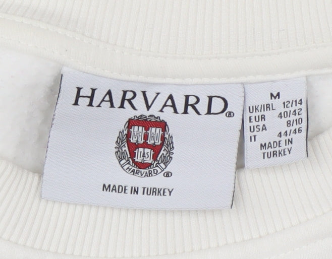 Harvard Women’s White Sweatshirt, M, Casual University Style