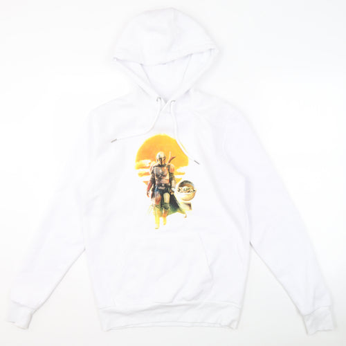 Star Wars Men's White S Fleece Hoodie Pullover