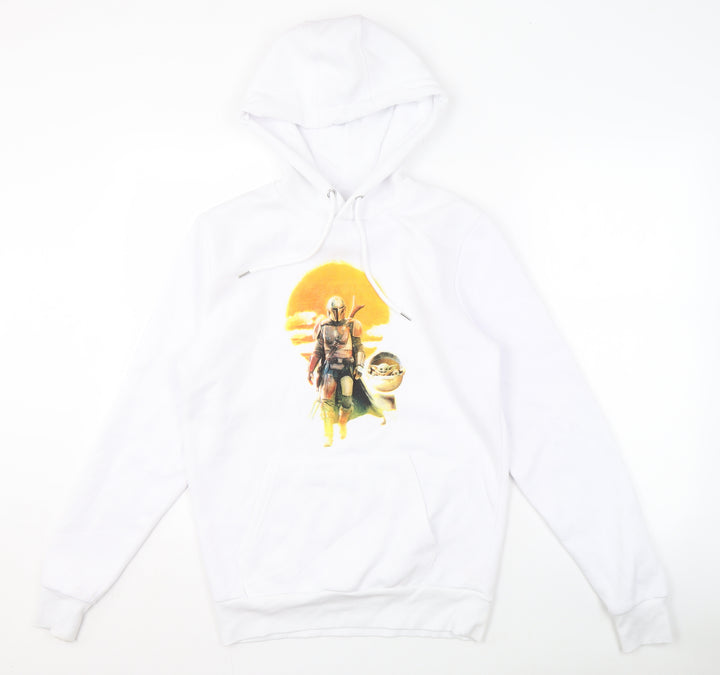 Star Wars Men's White S Fleece Hoodie Pullover