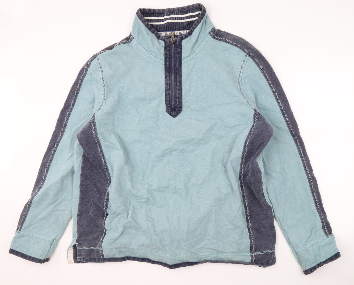 Fat Face Men's Blue 2XL Half-Zip Sweatshirt