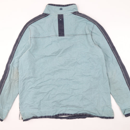 Fat Face Men's Blue 2XL Half-Zip Sweatshirt