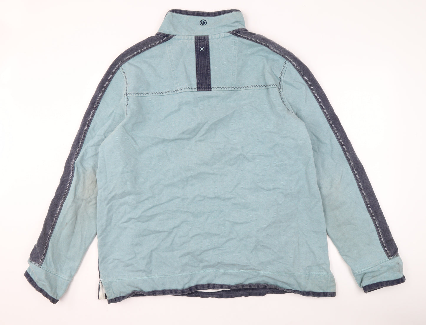 Fat Face Men's Blue 2XL Half-Zip Sweatshirt