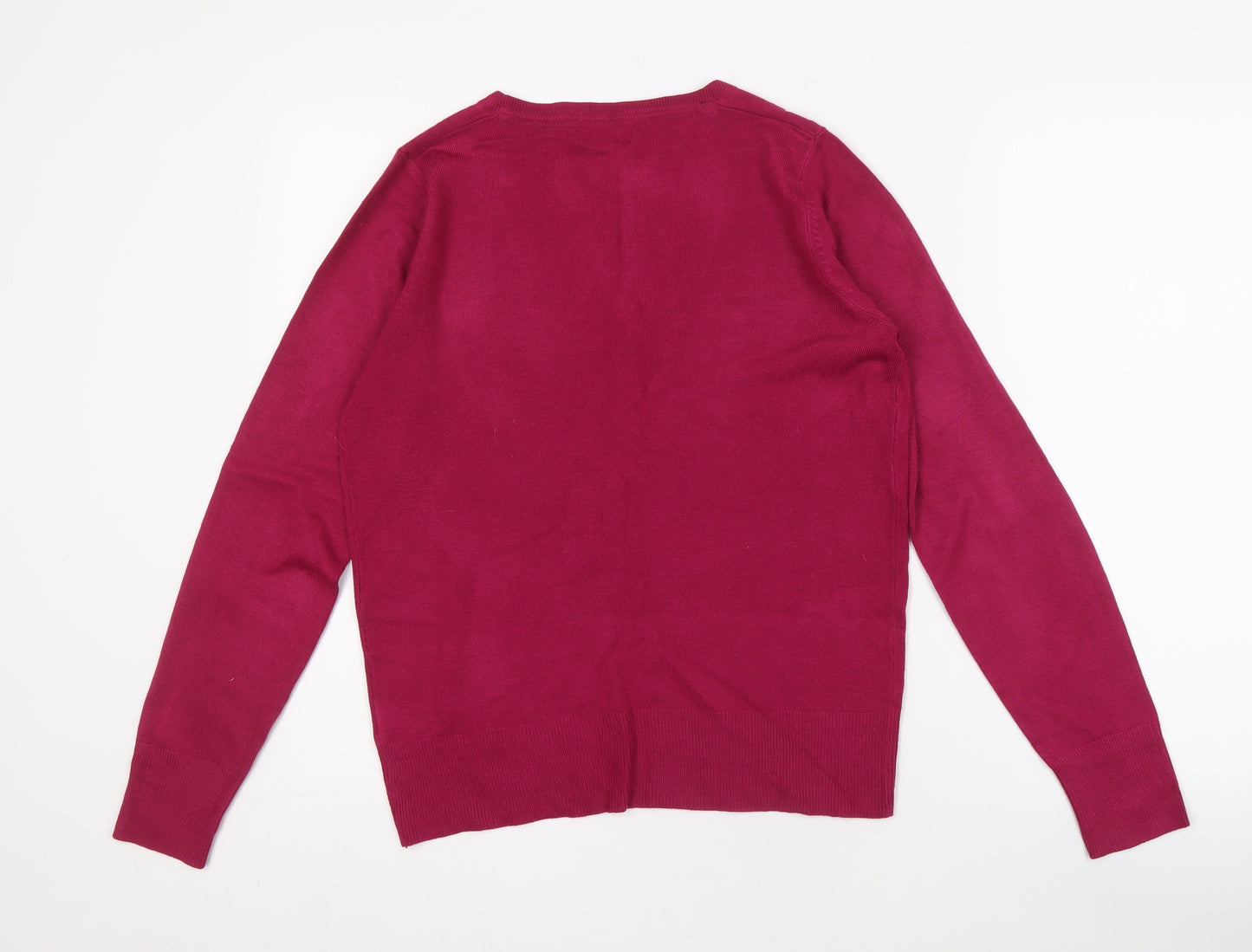 Next Women's Red V-Neck Pullover Jumper Size 12