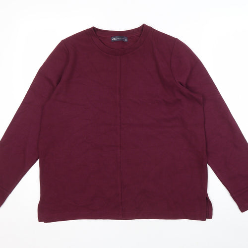 Marks and Spencer Women's Red Long Sleeve Casual T-Shirt